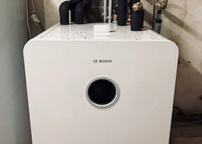 Dépose de l’ancienne chaudière et installation d’une pompe à chaleur